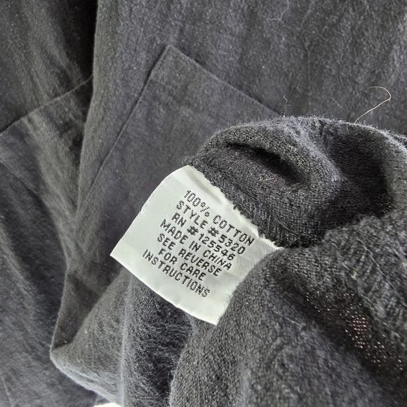 Habitat Shirt Womens Medium Tunic Button Front Back Textured Long Sleeve Gauze - Picture 10 of 13